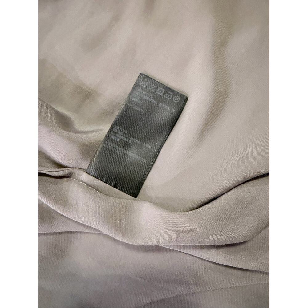 AllSaints Haze Dress Gray Satin Midi Asymmetrical Hem Japanese Cloth US 4 - Picture 9 of 12